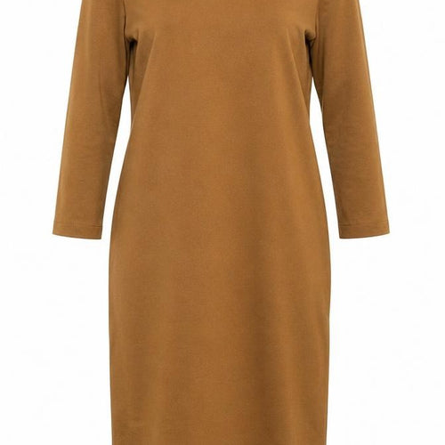 UNIQLO Women's Brown Sheath Knee Length Dress, M