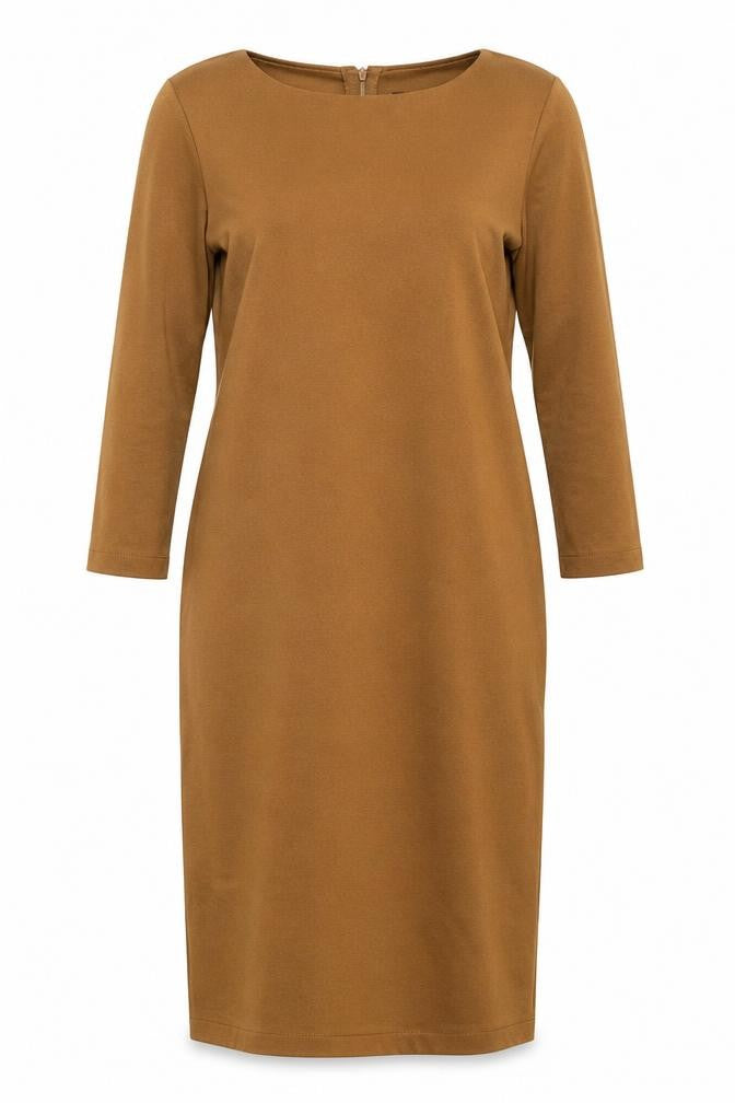 UNIQLO Women's Brown Sheath Knee Length Dress, M
