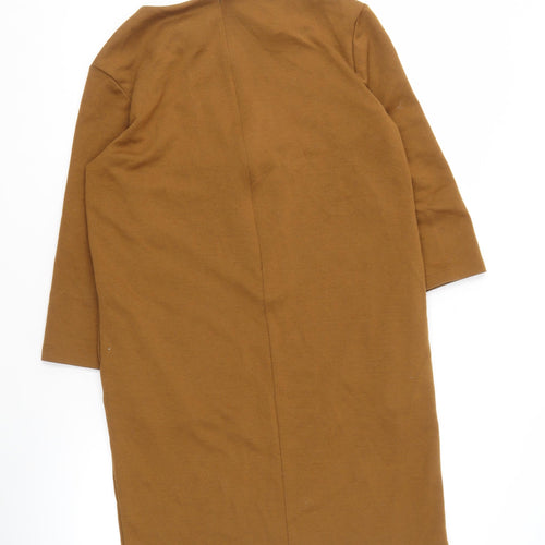 UNIQLO Women's Brown Sheath Knee Length Dress, M