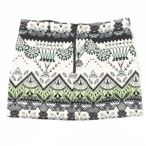 Topshop Women's Multicoloured Short Pencil Skirt Size 10
