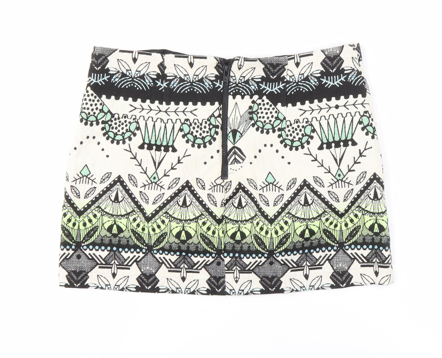Topshop Women's Multicoloured Short Pencil Skirt Size 10