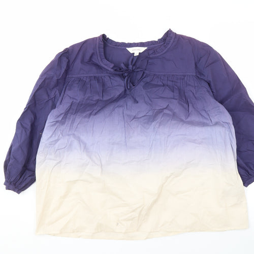 Per Una Women's Purple Tunic Blouse Size 14