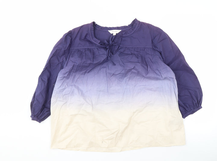 Per Una Women's Purple Tunic Blouse Size 14