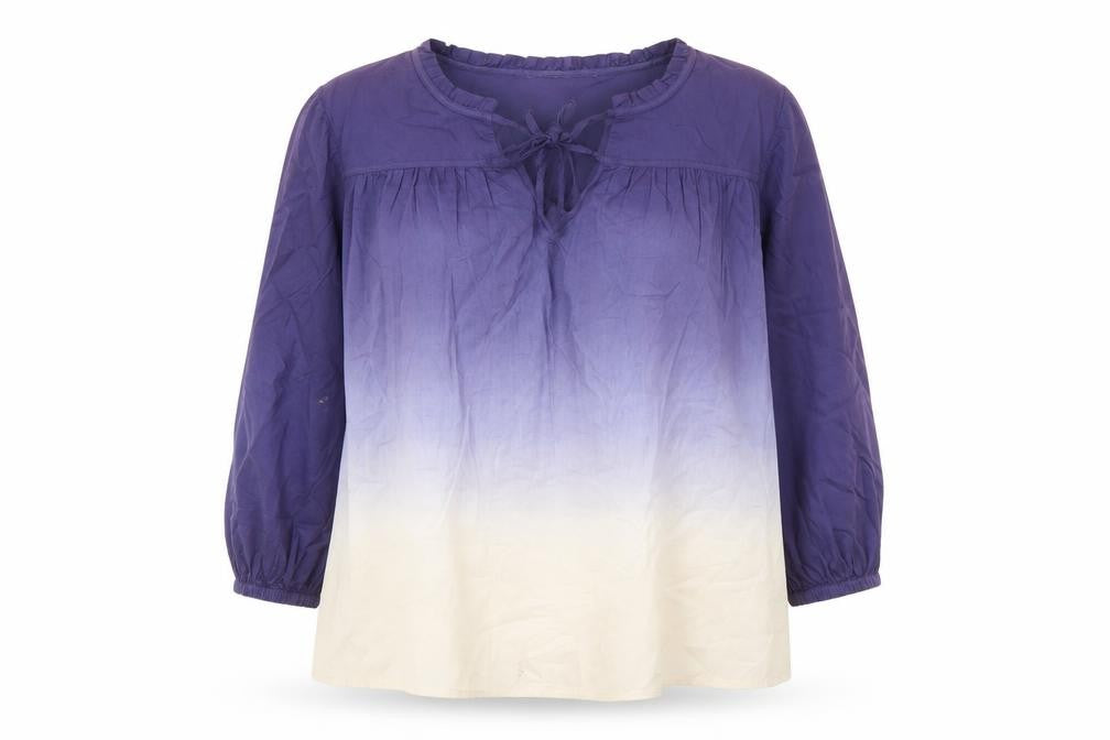 Front view of Per Una Women's Purple Tunic Blouse, size 14