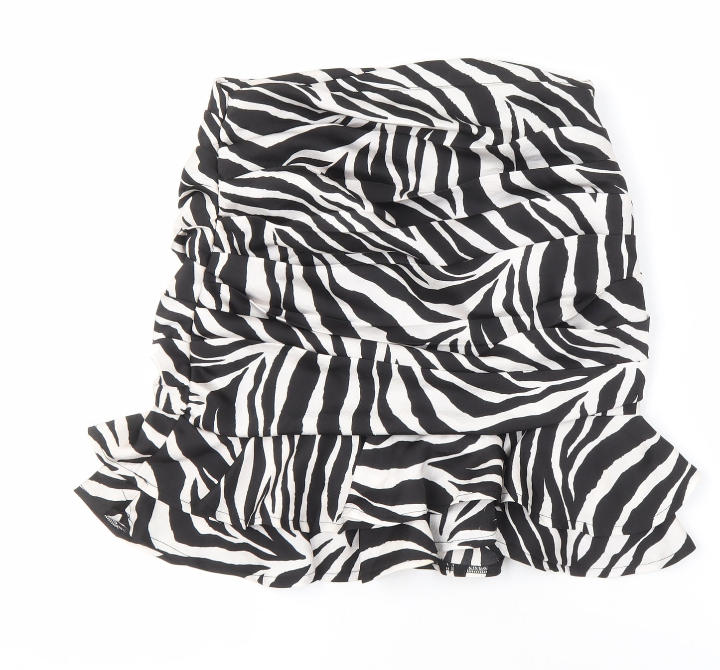 New Look Women’s Zebra Print Mini Skirt, Size 6, Casual Style