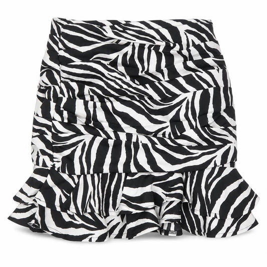 Front view of New Look Women’s Zebra Print Mini Skirt, size UK 6, Casual Style