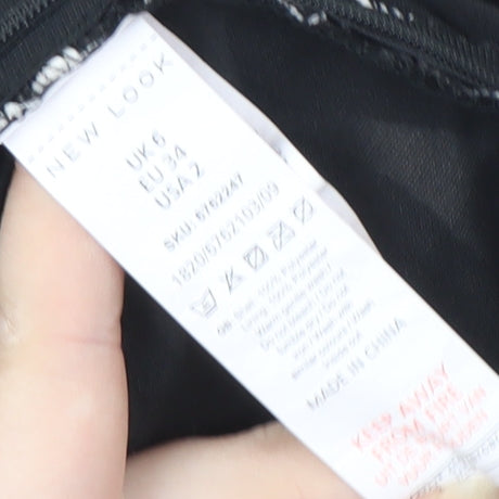 New Look Women’s Zebra Print Mini Skirt, Size 6, Casual Style