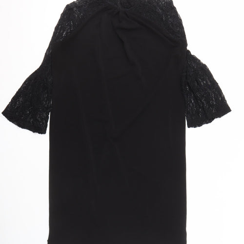 Next Women's Black Lace Shift Dress, Size 10