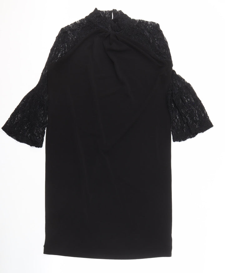 Next Women's Black Lace Shift Dress, Size 10