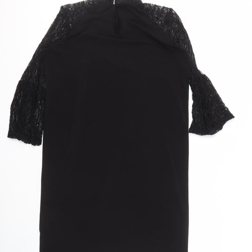 Next Women's Black Lace Shift Dress, Size 10
