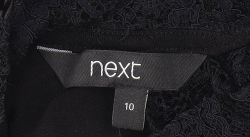 Next Women's Black Lace Shift Dress, Size 10