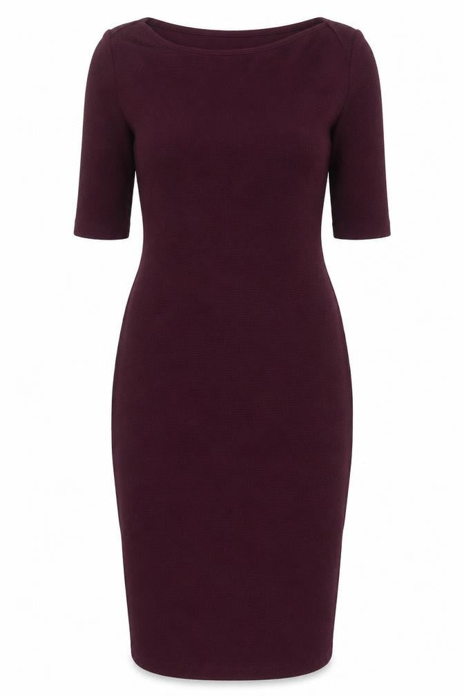 Front view of Dorothy Perkins Purple Pencil Dress, size 8