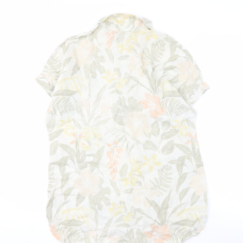 Marina & Marie Women's Multicoloured Linen Floral Shirt M
