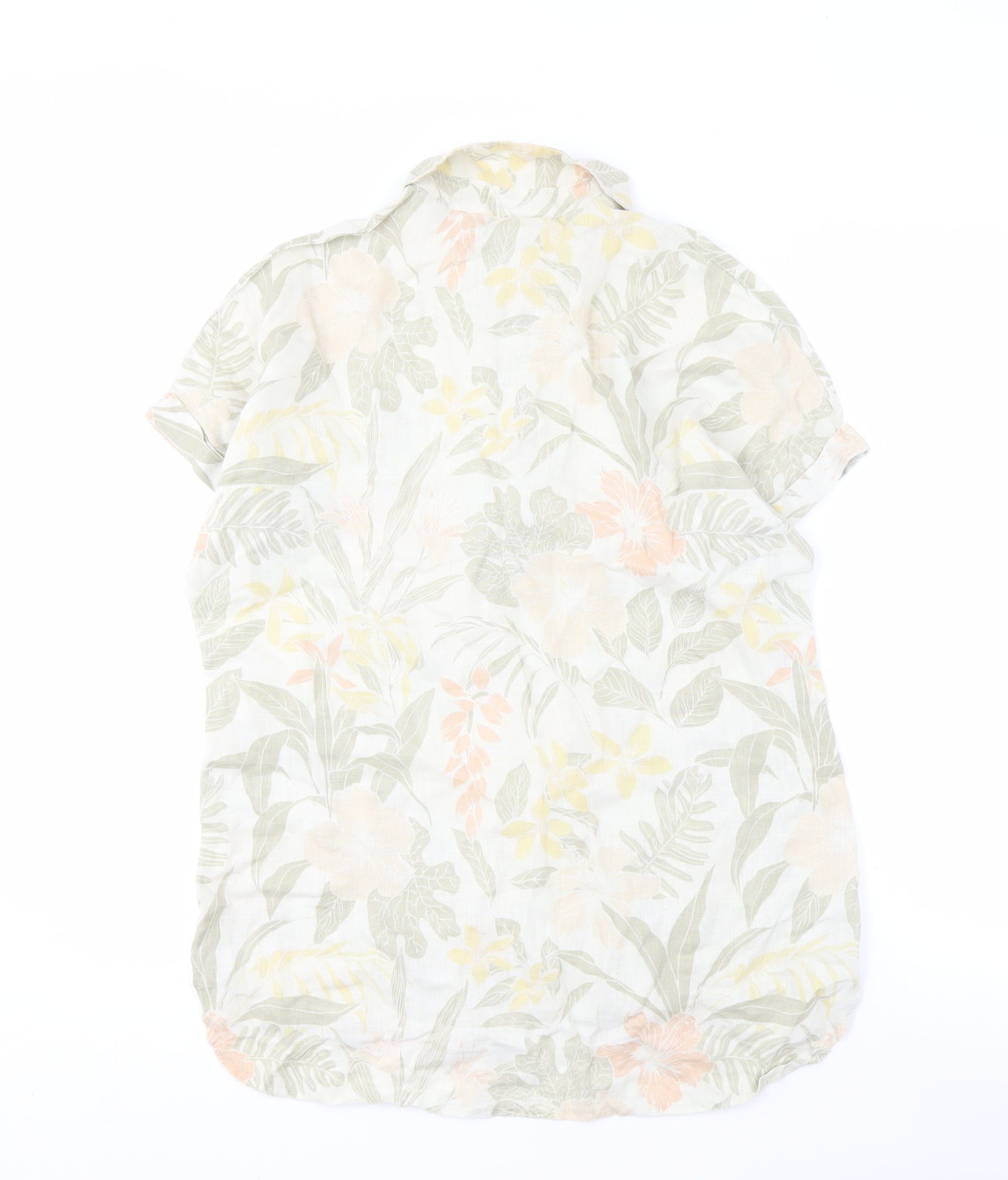 Marina & Marie Women's Multicoloured Linen Floral Shirt M