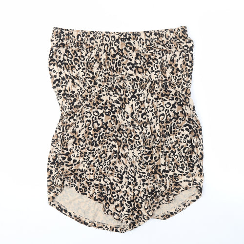 Marks and Spencer Beige Animal Print Playsuit Women Size 16