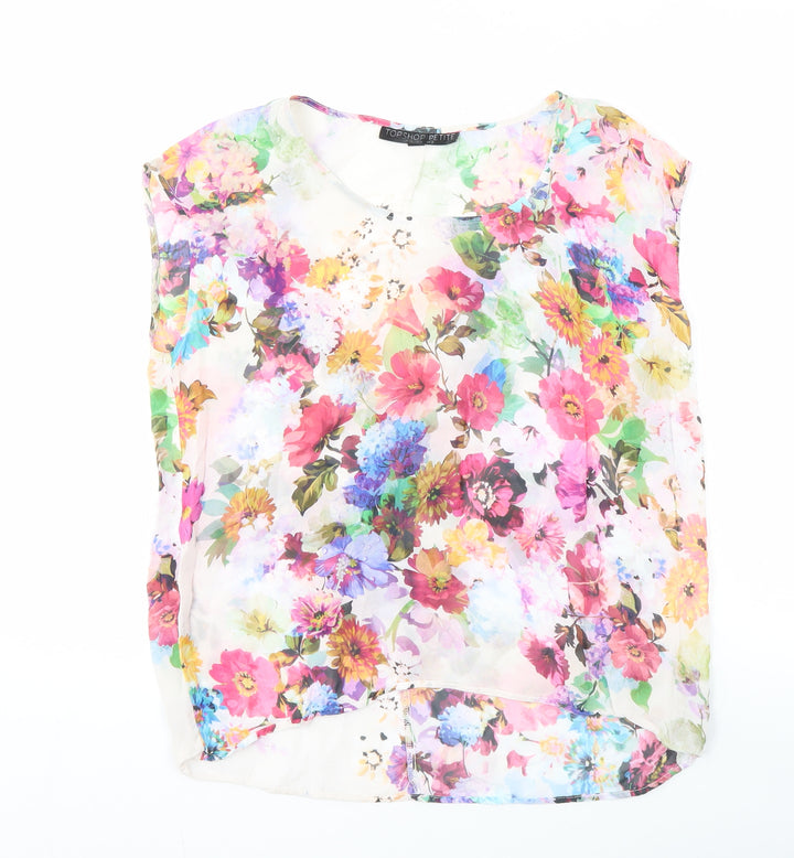 Topshop Petite Floral Blouse for Women, UK 8