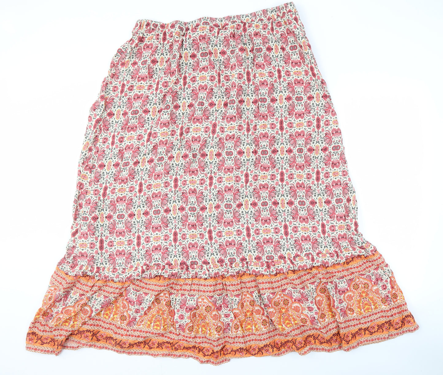 M&Co Women's Multicoloured Floral Peasant Skirt Size 16