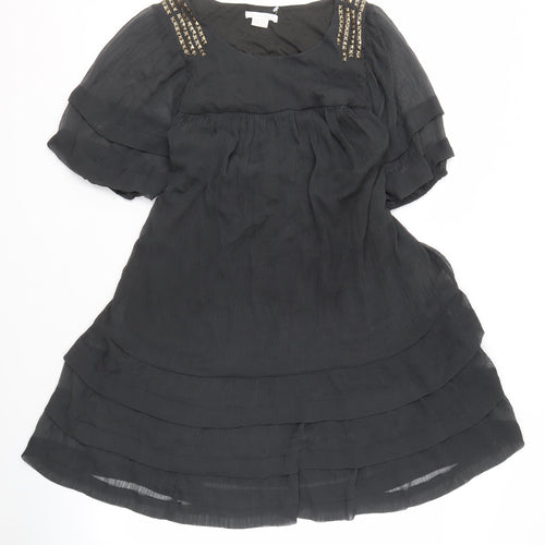 Mamas & Papas Women's Black Puff Sleeve Dress