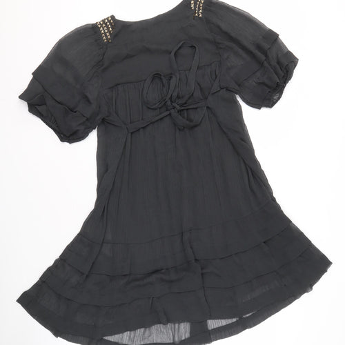 Mamas & Papas Women's Black Puff Sleeve Dress