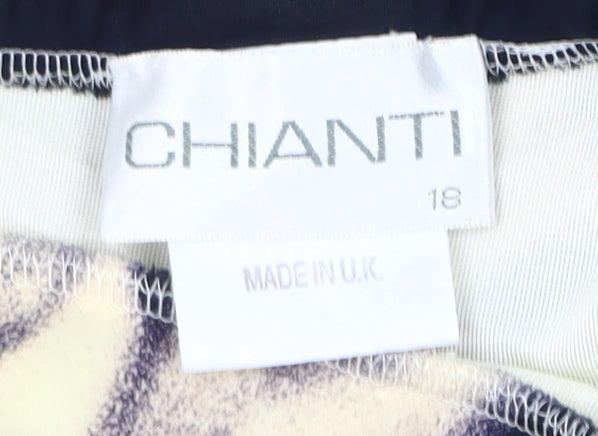 Chianti Women's Black Floral Midi Skirt Size 18