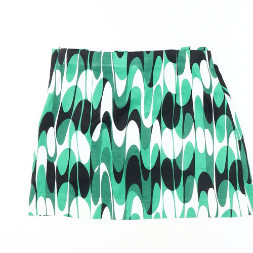 Zara Women's Multicoloured Geometric Skirt Size 12
