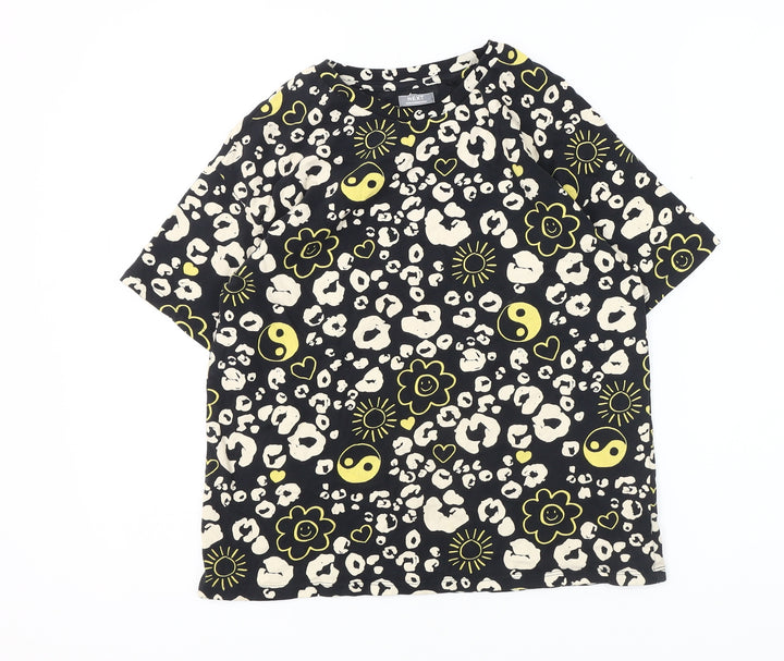 Next Girls Black Animal Print T-Shirt, 11 Years