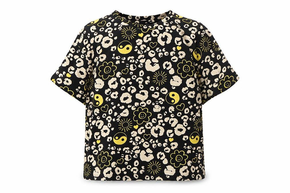 Next Girls Black Animal Print T-Shirt, 11 Years