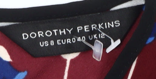 Dorothy Perkins Women's Floral Blouse, Size 12, Multicoloured