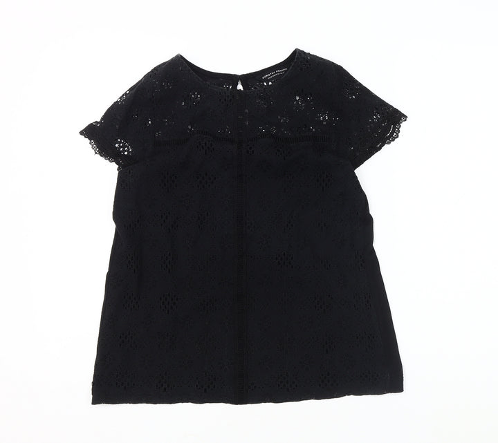 Dorothy Perkins Women's Black Lace Blouse Size 14