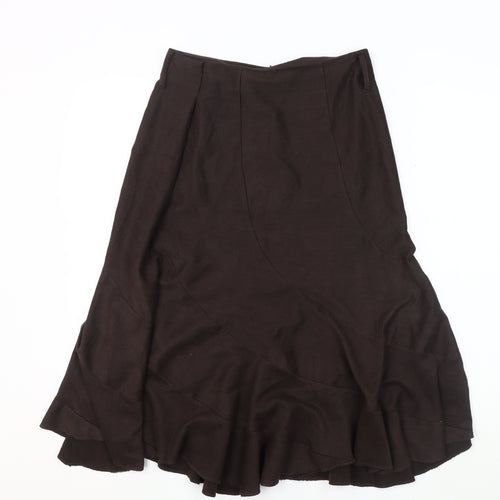 New Look Women's Brown Skirt, Size 10, Zip Closure