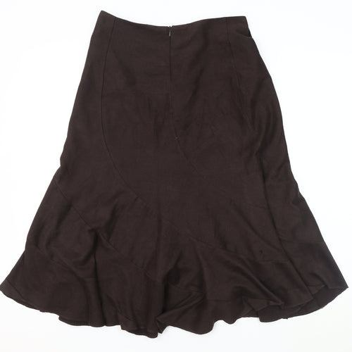 New Look Women's Brown Skirt, Size 10, Zip Closure