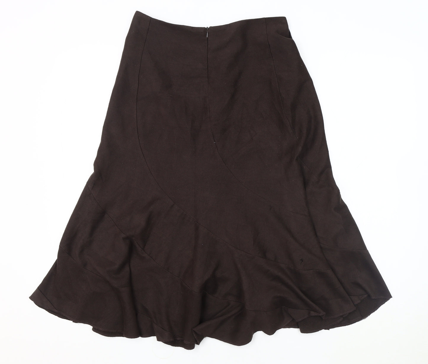 New Look Women's Brown Skirt, Size 10, Zip Closure