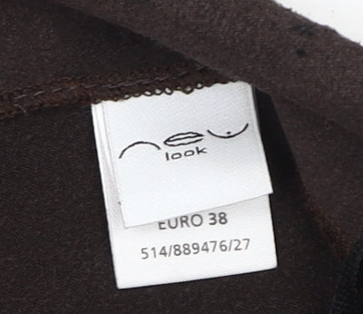 New Look Women's Brown Skirt, Size 10, Zip Closure