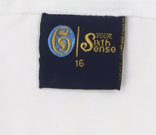 Your Sixth Sense Women's White Button Skirt Size 16