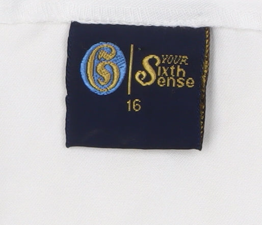 Your Sixth Sense Women's White Button Skirt Size 16