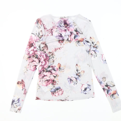 New Look Women's Floral Multicoloured Long Sleeve T-Shirt