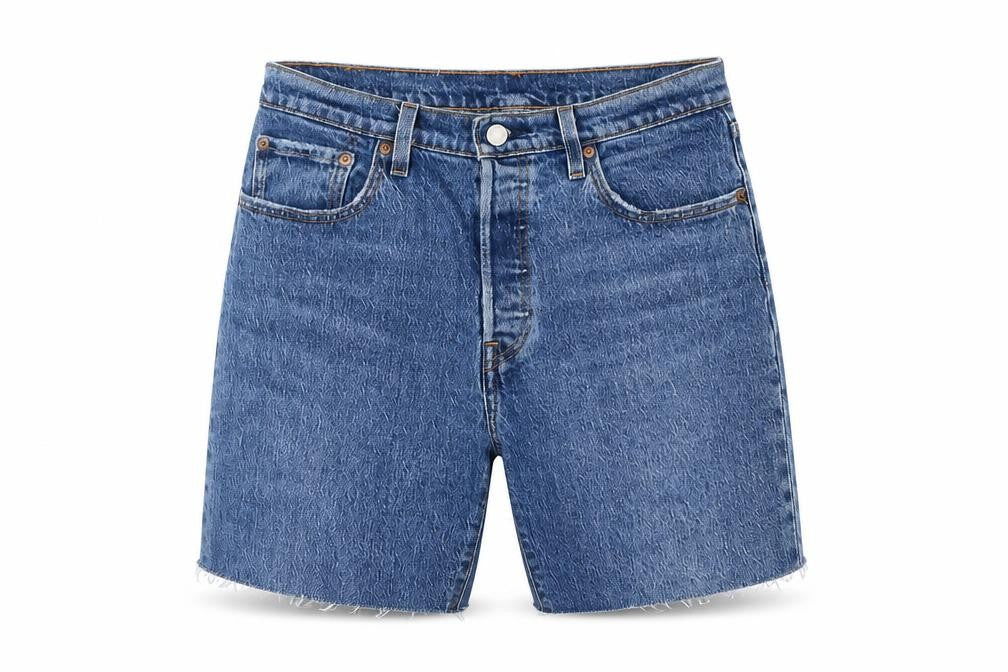 Front view of Levi's Men's Blue Denim Shorts, size 27, Regular Fit