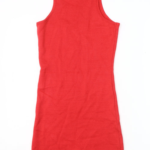 ASOS DESIGN Women's Red Tank Dress, Size 10, Stretch Knit