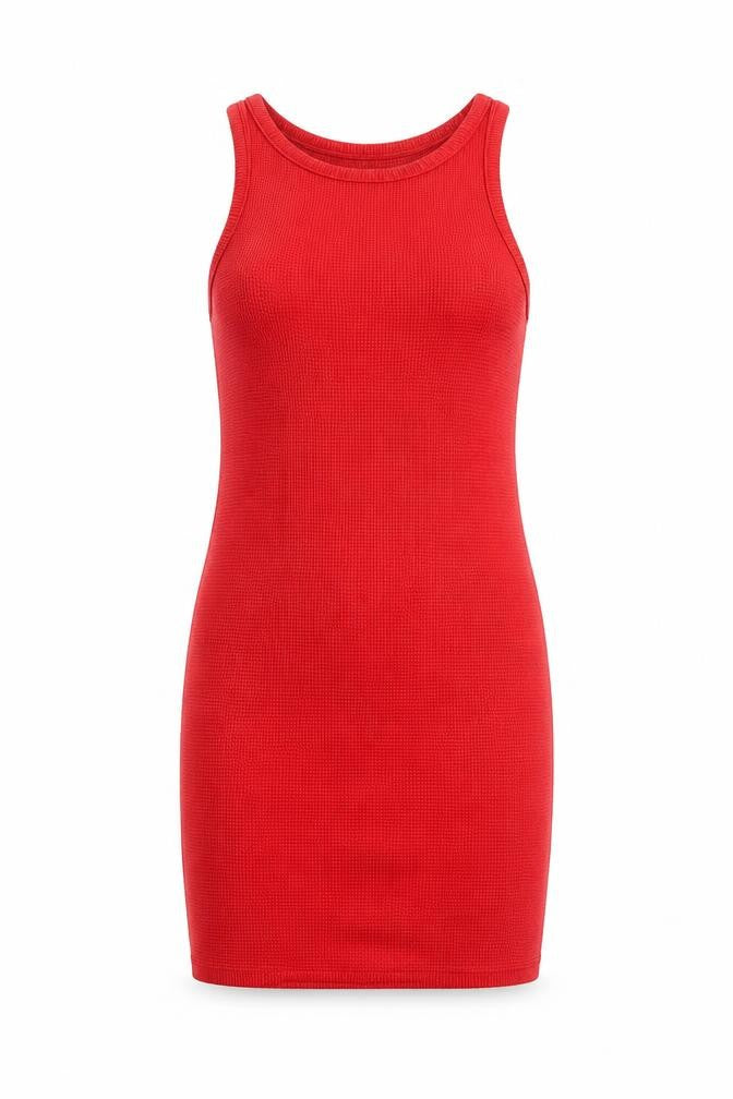 ASOS DESIGN Women's Red Tank Dress, Size 10, Stretch Knit