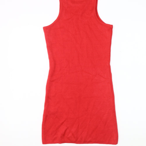 ASOS DESIGN Women's Red Tank Dress, Size 10, Stretch Knit