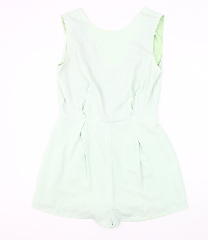 Topshop Tall Women's Green Playsuit - Size 14, Casual Wear