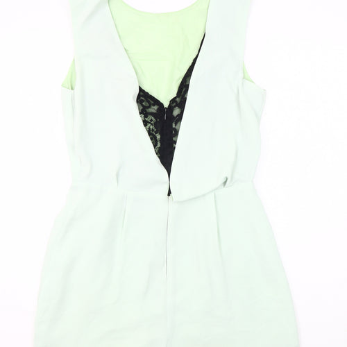 Topshop Tall Women's Green Playsuit - Size 14, Casual Wear