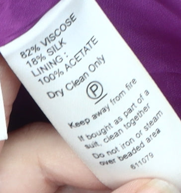 Monsoon Women's Purple Floral Sequin Skirt Size 12