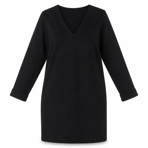 MNG Women's Black V-Neck Long Sleeve Dress Size 12
