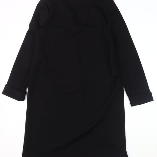 MNG Women's Black V-Neck Long Sleeve Dress Size 12