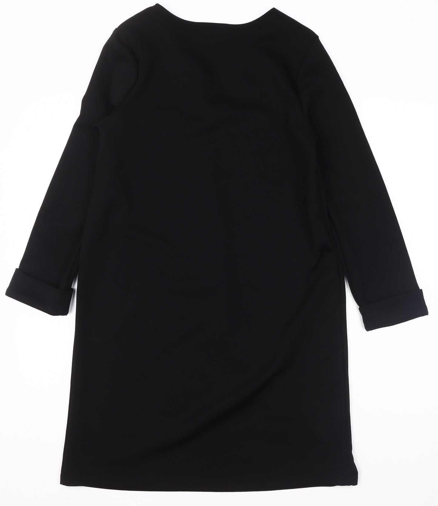 MNG Women's Black V-Neck Long Sleeve Dress Size 12