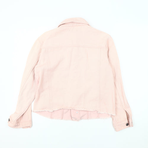 Boohoo Women's Pink Corduroy Jacket Size 8 Casual