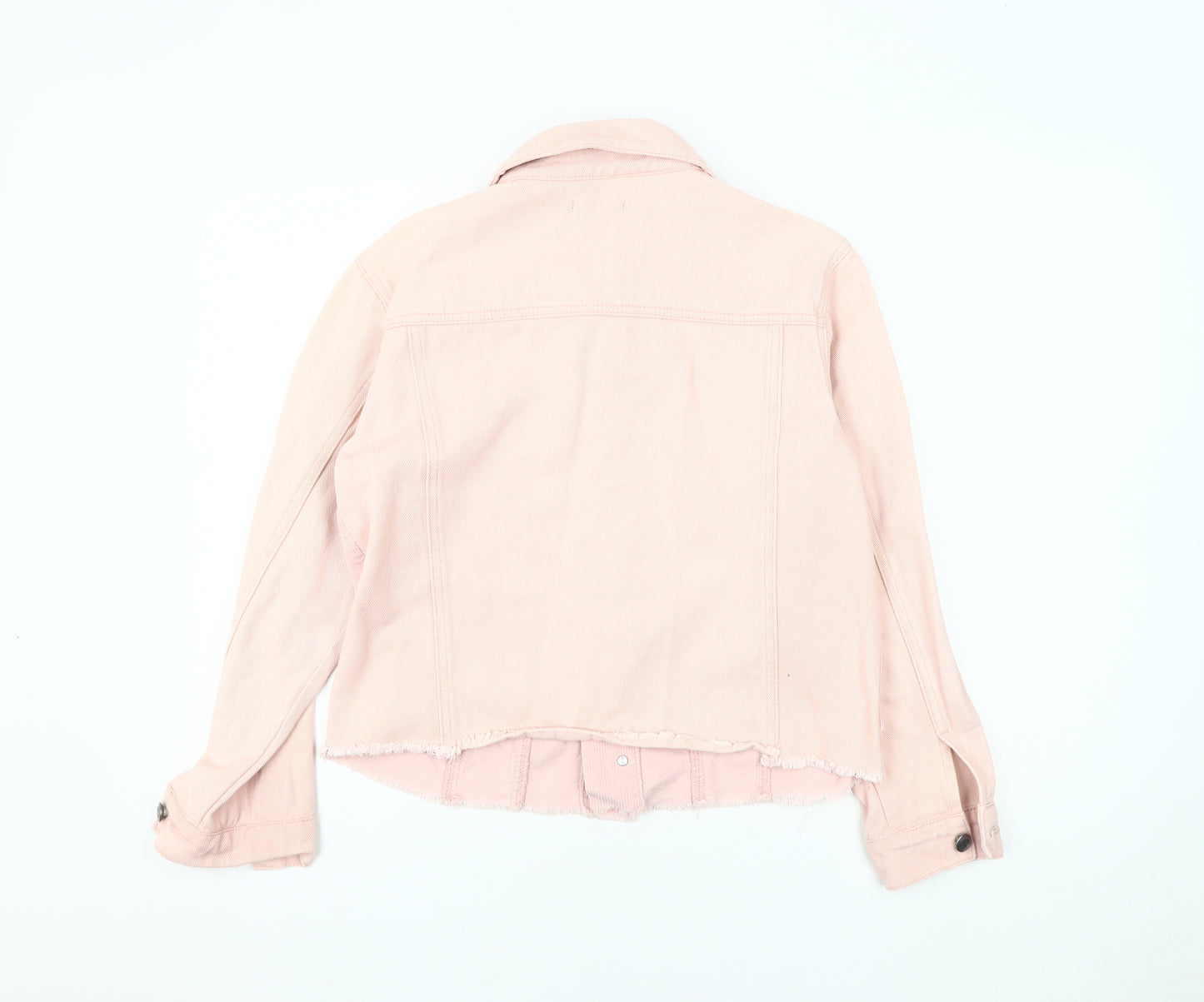 Boohoo Women's Pink Corduroy Jacket Size 8 Casual