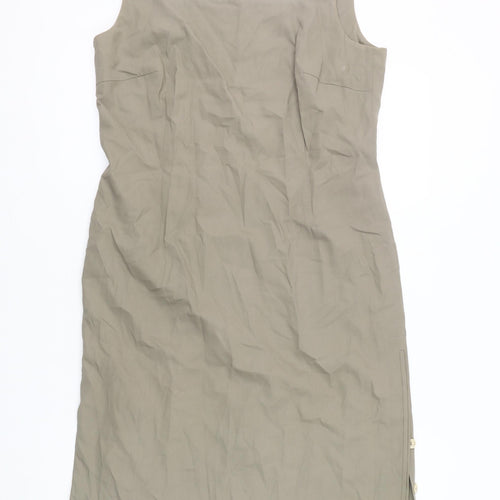 Laurel Women Beige Sleeveless Slip Dress Size 12