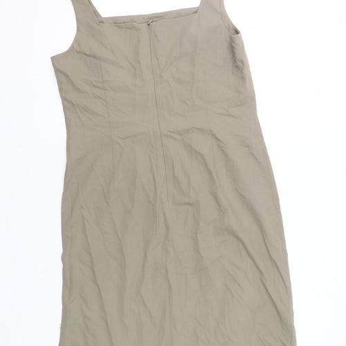 Laurel Women Beige Sleeveless Slip Dress Size 12